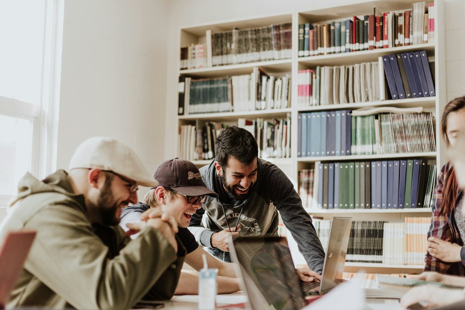 Diverse group of students studying together around a table